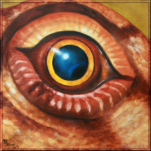 Augenblick einer Blutsauger-Agame Acryl auf Leinwand;
30 x 30 cm